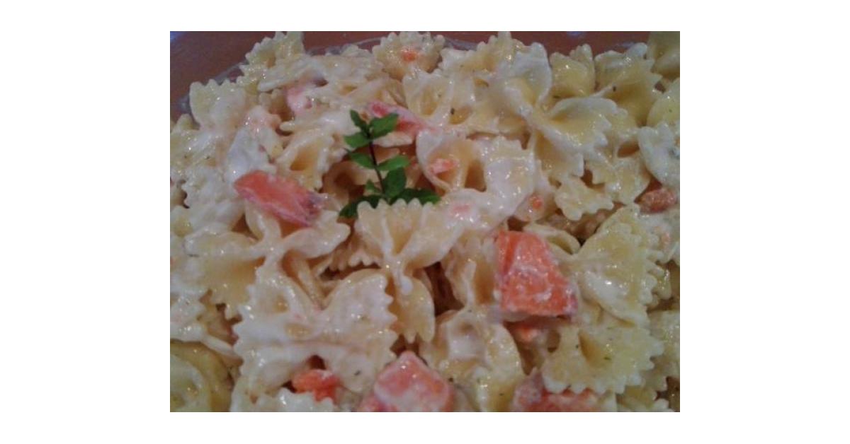 Salade de pâtes au saumon et yaourt par lamouette39. Une recette de fan