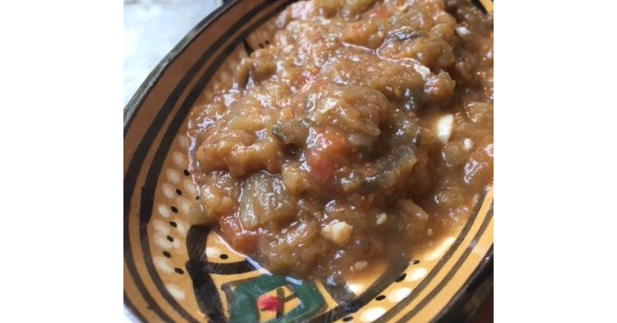 Caviar d'aubergine rapide vapeur (zaalouk) par celineca. Une recette de