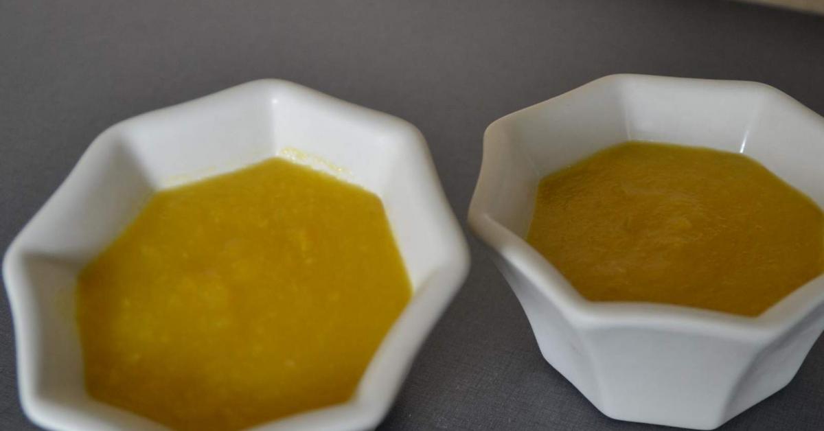 Compote Mangue Pêche par Carine24. Une recette de fan à retrouver dans