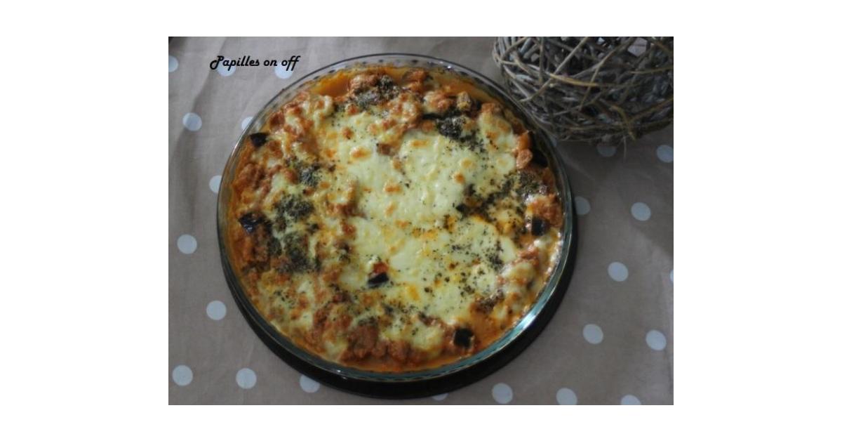Gratin d'aubergines au thon et à la mozzarella par Papillesonoff. Une