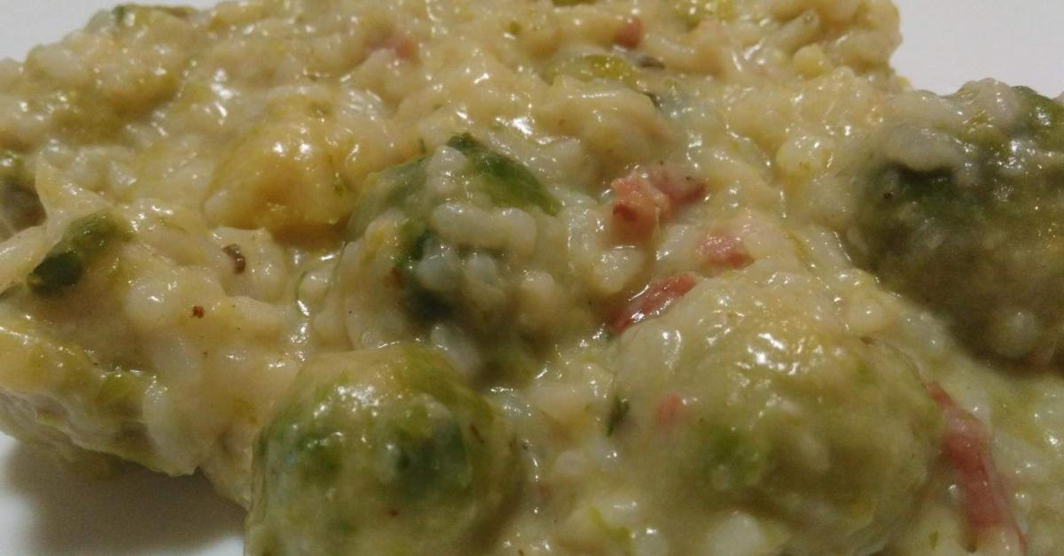 Risotto Aux Choux De Bruxelles Lard Fume Et Parmesan Par Eosin