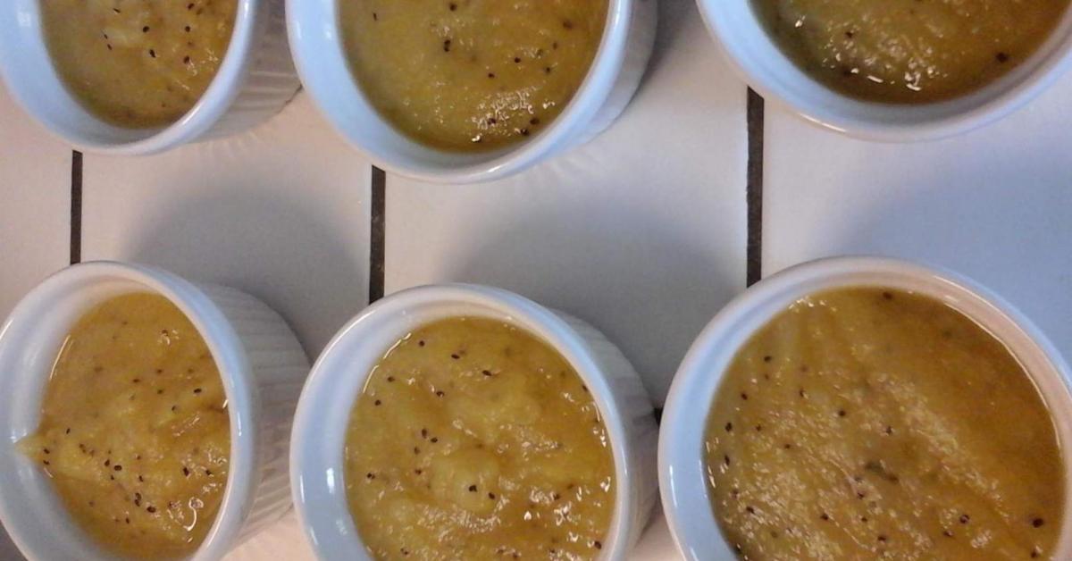 Compote pommes bananes kiwi par D49. Une recette de fan à retrouver