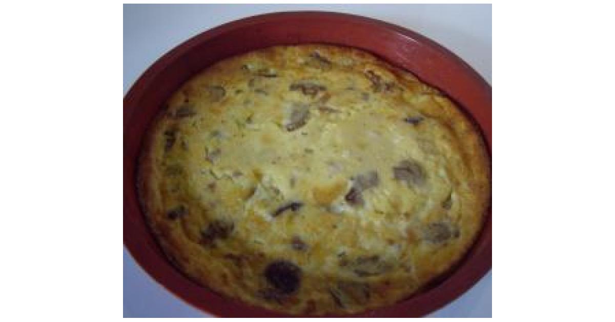 Flan oignons, lardons, champignons par farouel. Une recette de fan à