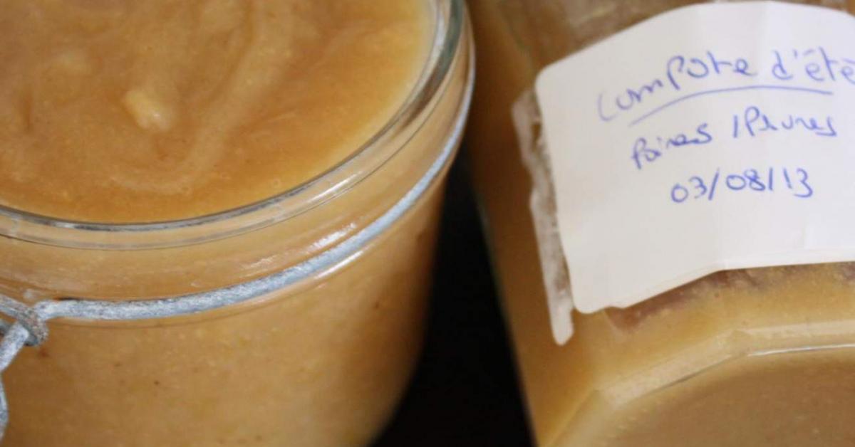Compote d'été poire/prunes par Marina.S. Une recette de fan à